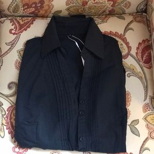 NWT Black button down bodysuit with snaps